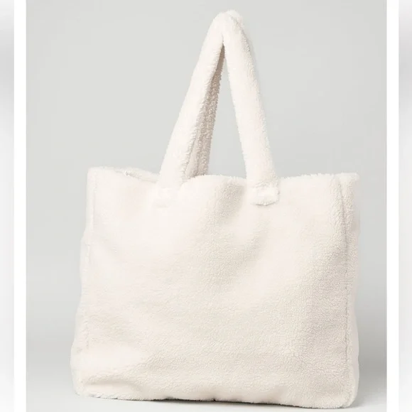NWT ALO Foxy Sherpa Tote, Ivory - Picture 2 of 4